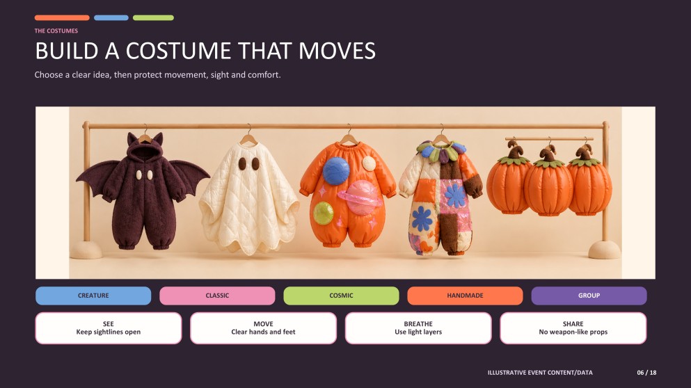 Cute Halloween Party Agenda Presentation
