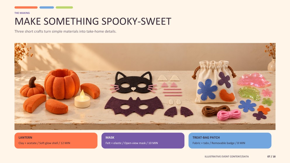 Cute Halloween Party Agenda Presentation