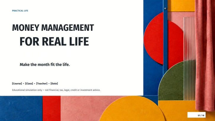 Practical Life Subject for High School: Money Management Presentation