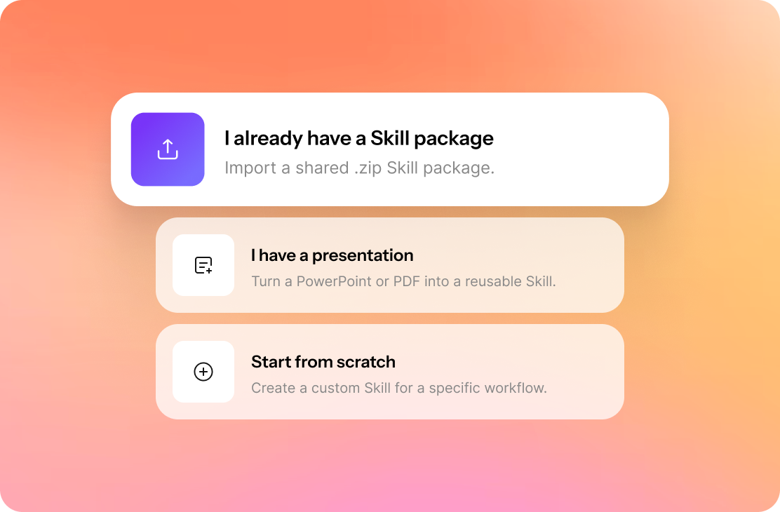 Apply Expert Skills or Create Your Own